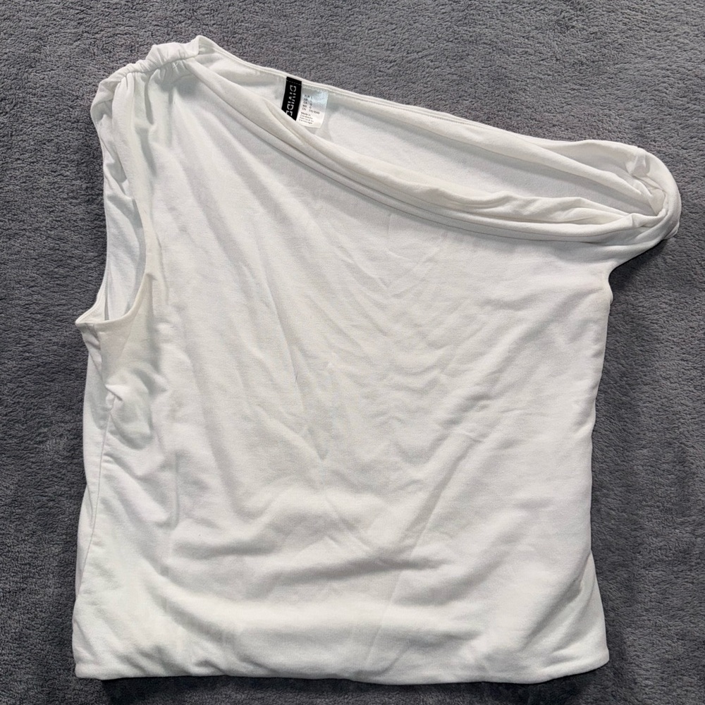 H&M White One-Shoulder Top
